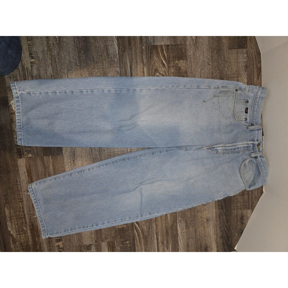 Raw Edge Jeans Men's 36x30 Blue Cotton washed Denim Baggy Y2K Vintage